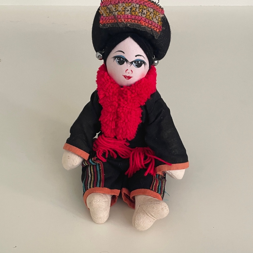 Vintage Thailand cloth fabric doll